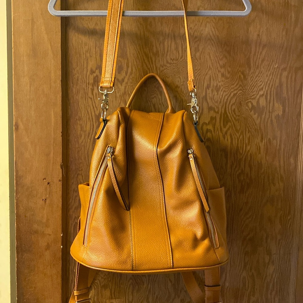 Leather backpack